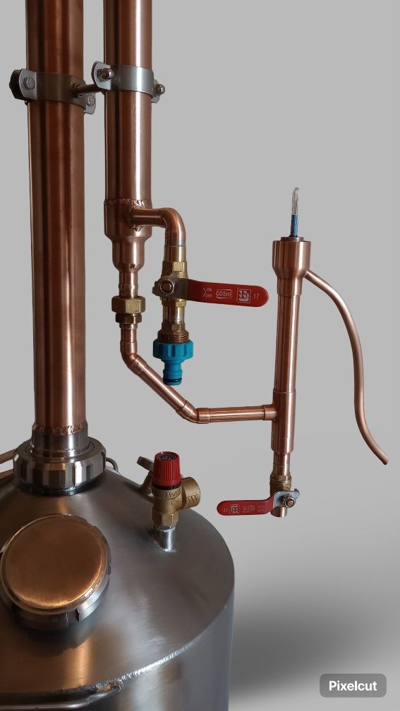 Destylator do domowych alkocholi i spirytusu. Bimbrownica miedziana