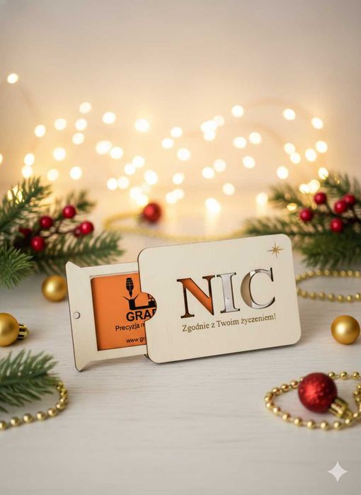 Pudełko na pieniądze "NIC" - Śmieszny prezent dla męża, taty, chłopaka