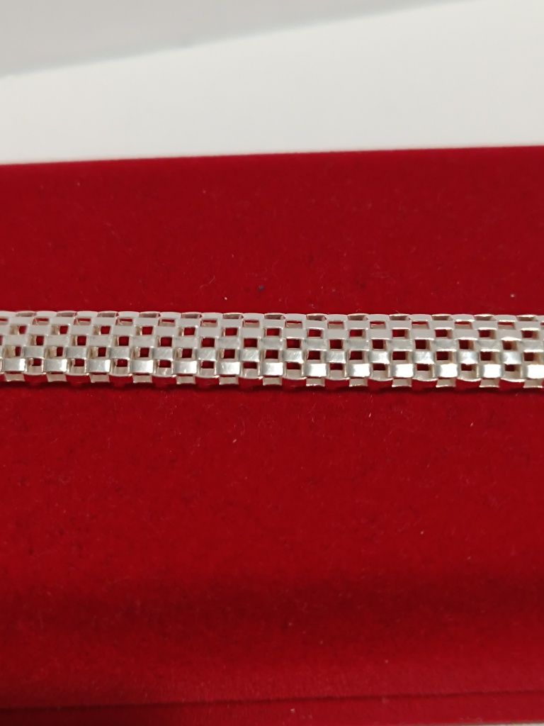 Srebrna bransoletka gruby Bismark długość 19cm, srebro 925