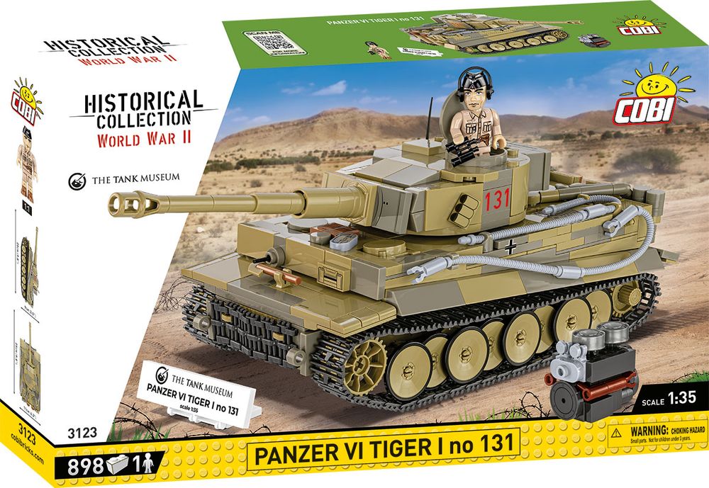 Klocki Cobi 3123 Czołg Pzkpfw VI TIGER Tygrys 131 Hc Ww2 898 El.