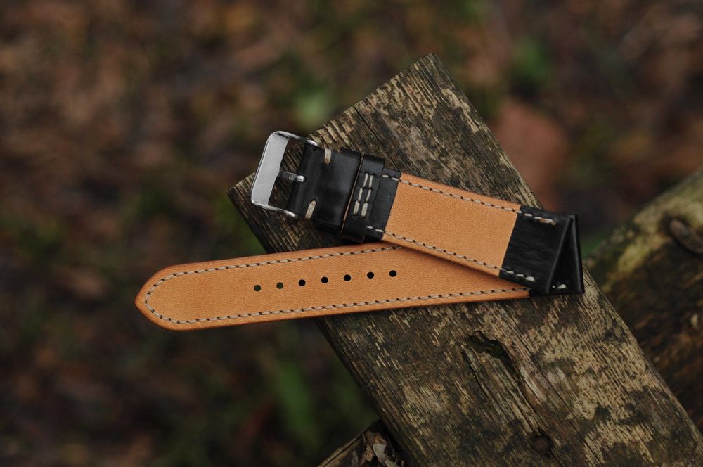 Ремешок для часов 22 мм Браслет ручной работы кожаный Ремінець