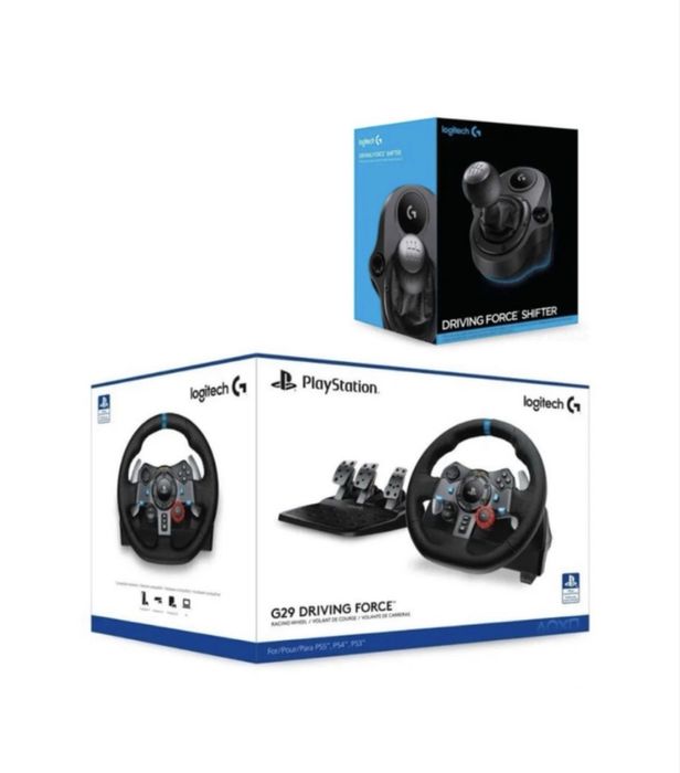 Logitech G29 Driving Force (руль, педалі) + оригінальний КПП