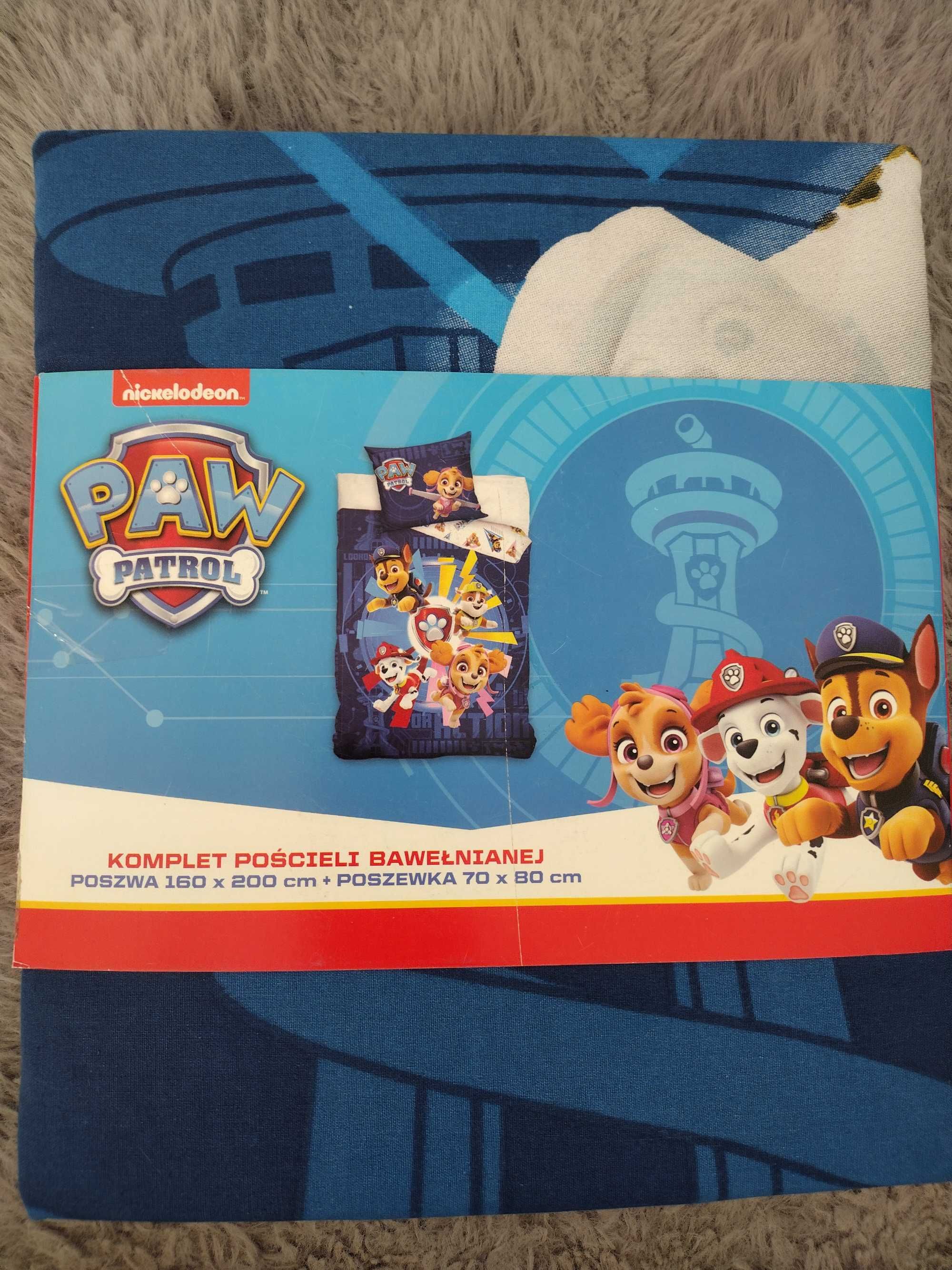 Komplet pościeli bawełnianej dla chłopaka 160x200psi patrol Paw patrol