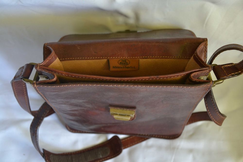 Skórzana torba marki The Bridge listonoszka męska