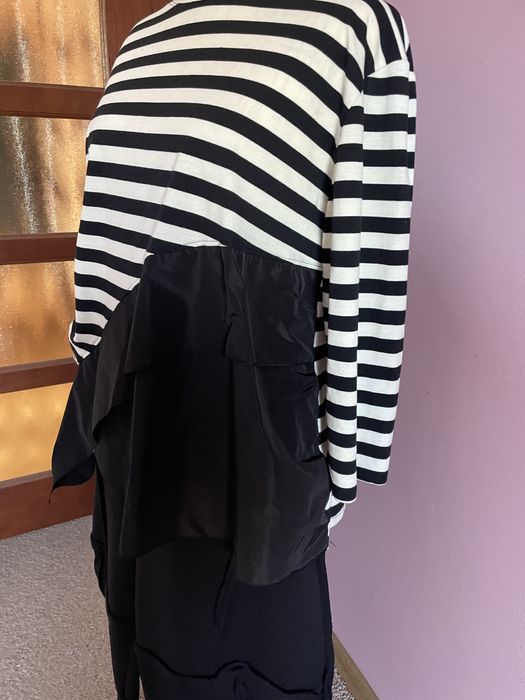 Bluzka basic tshirt asymetryczny w paski 40/42/44/46