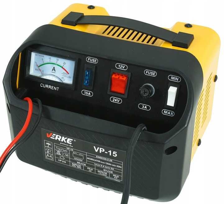Prostownik samochodowy do akumulatora 12V 24V 10A