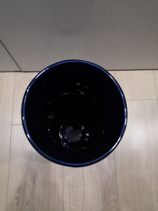 Nowy wazon, duży gliniany, ceramiczny, granatowy