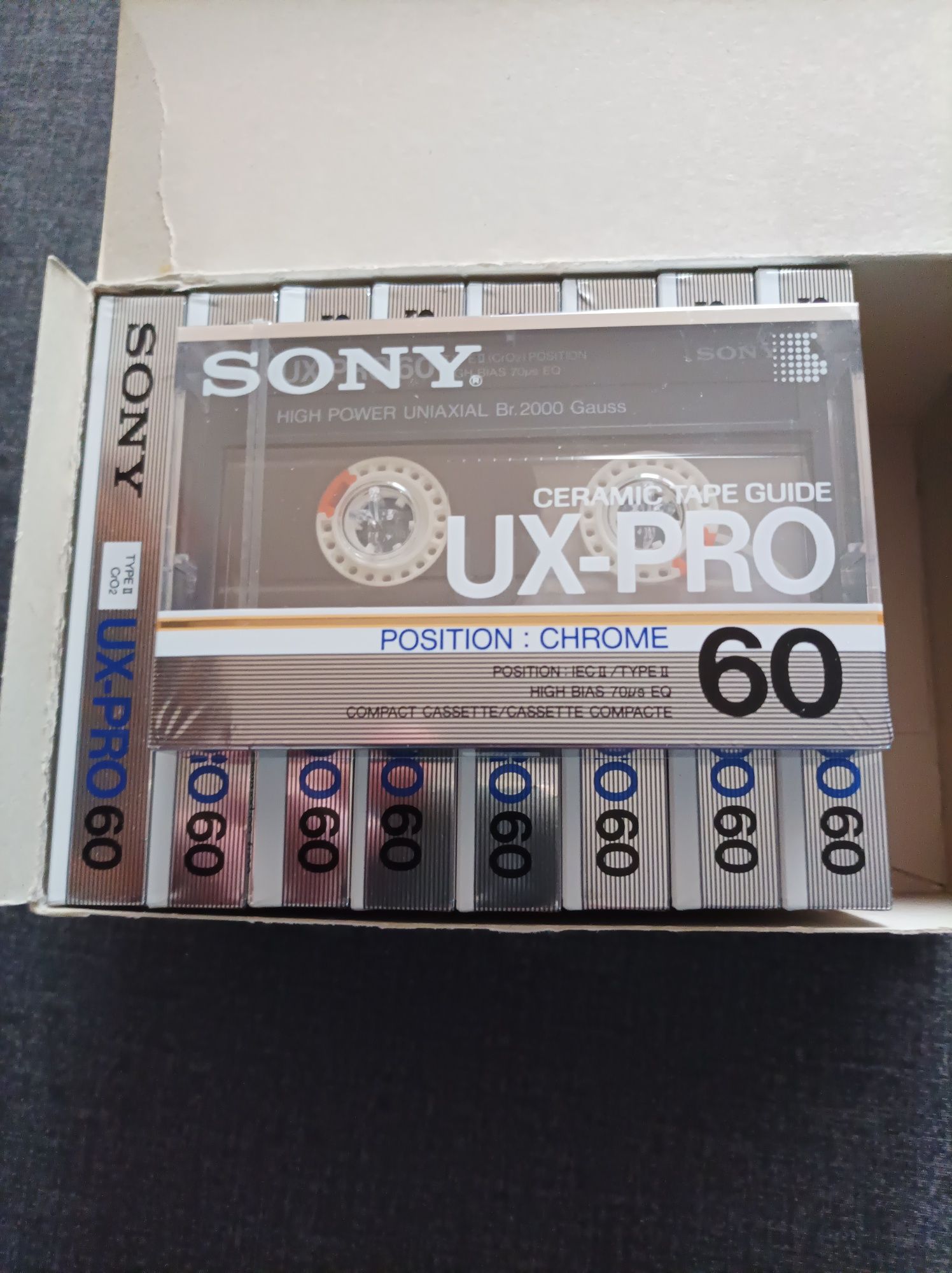 Kaseta SONY UX -PRO 60 Super Chrom CrO2, 1986 r. ,cena za 1 kasetę