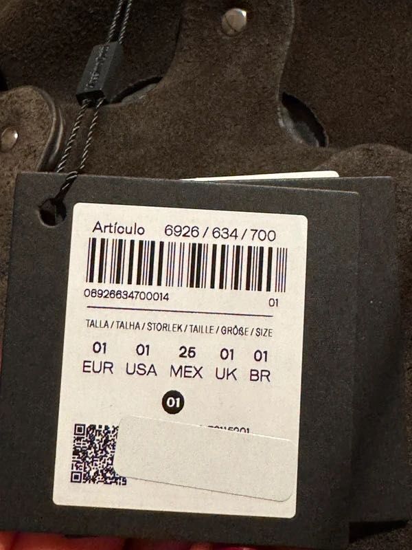 Czekoladowa torebka Massimo Dutti nowa zamsz