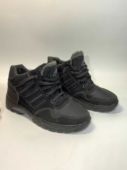 Черевики чоловічі спортивного стилю хутро чорні р 42 (26,5 см.)