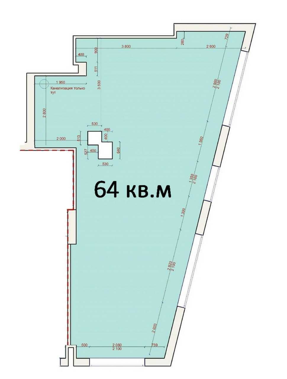 Аренда 64м² 1 этаж ЖК Метрополис | Магелан | Ипподром Теремки