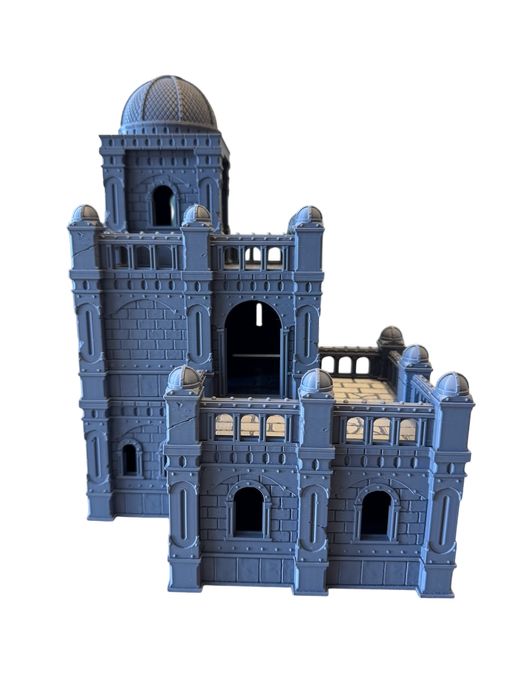 Hearthstone A - dwupiętrowy budynek z tarasami, druk 3D do gier