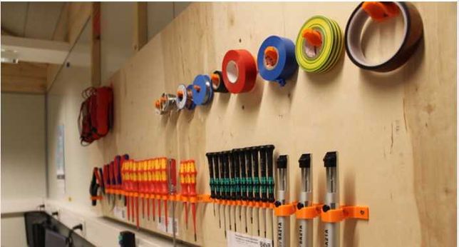 Suportes  de parede para ferramentas - organização bricolage