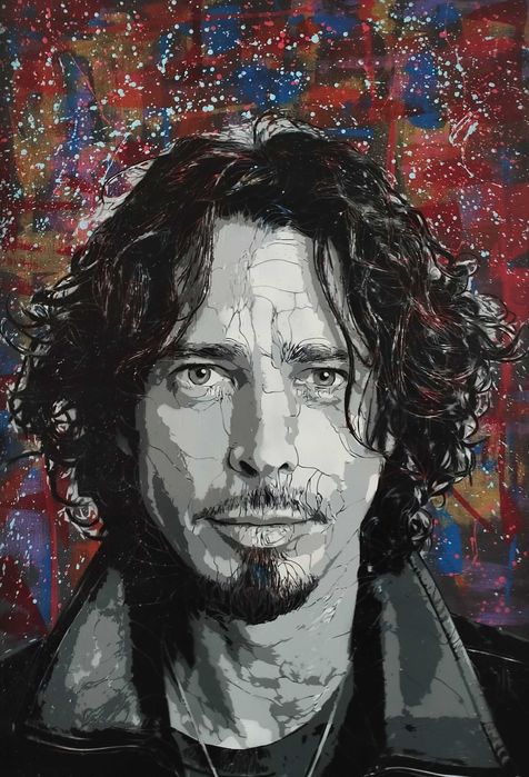 Chris Cornell Pintura original em tela