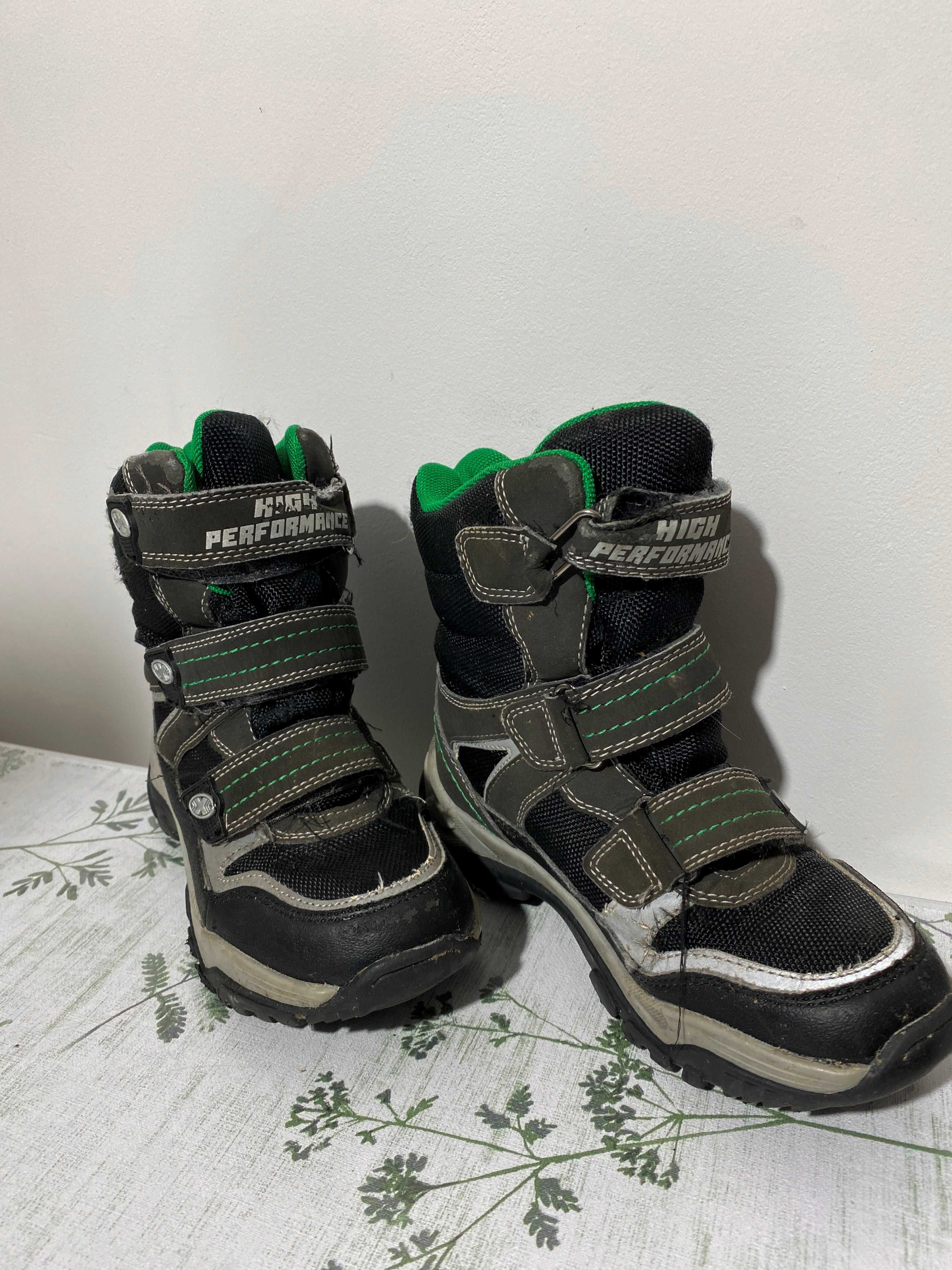 buty śniegowce 32 zimowe na rzepy ocieplane trapery trekkingowe unisex