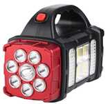 Latarka akumulatorowa solarna turystyczna 106LED USB szperacz halogen