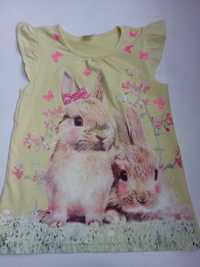 Bluzeczka dla dziewczynki 122 króliczki