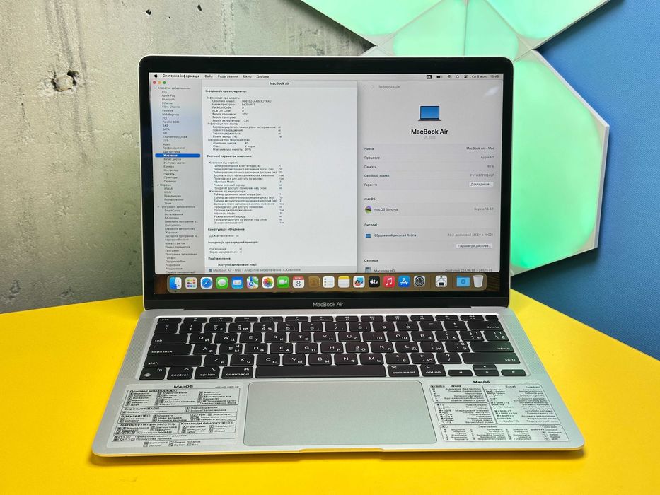 Ноутбук Apple MacBook Air 13" M1 Retina MGN93 (148210) Б/У З ГАРАНТІЄЮ