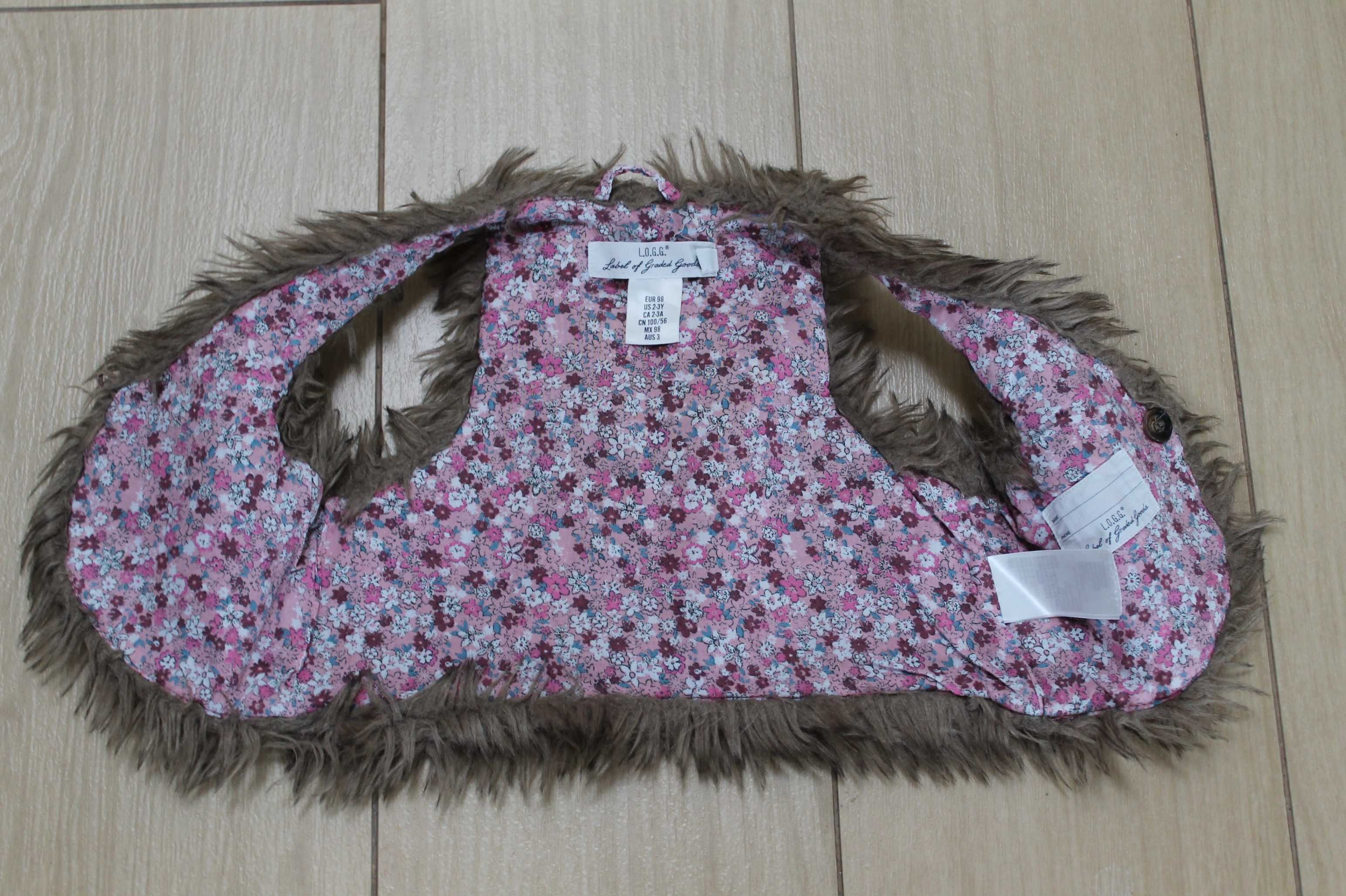 Super kamizelka futerkowa dla dziewczynki H&M 98