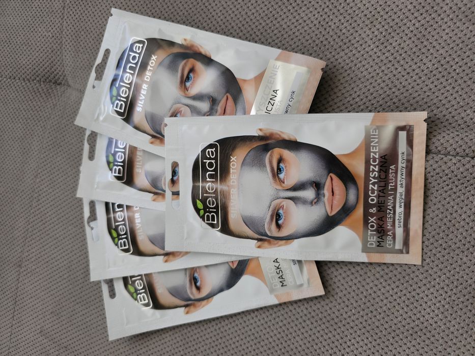 5x BIELENDA maseczka do twarzy, detoksykująca, metaliczna 8 g