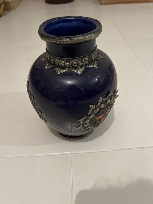 Jarrão de decoração azul