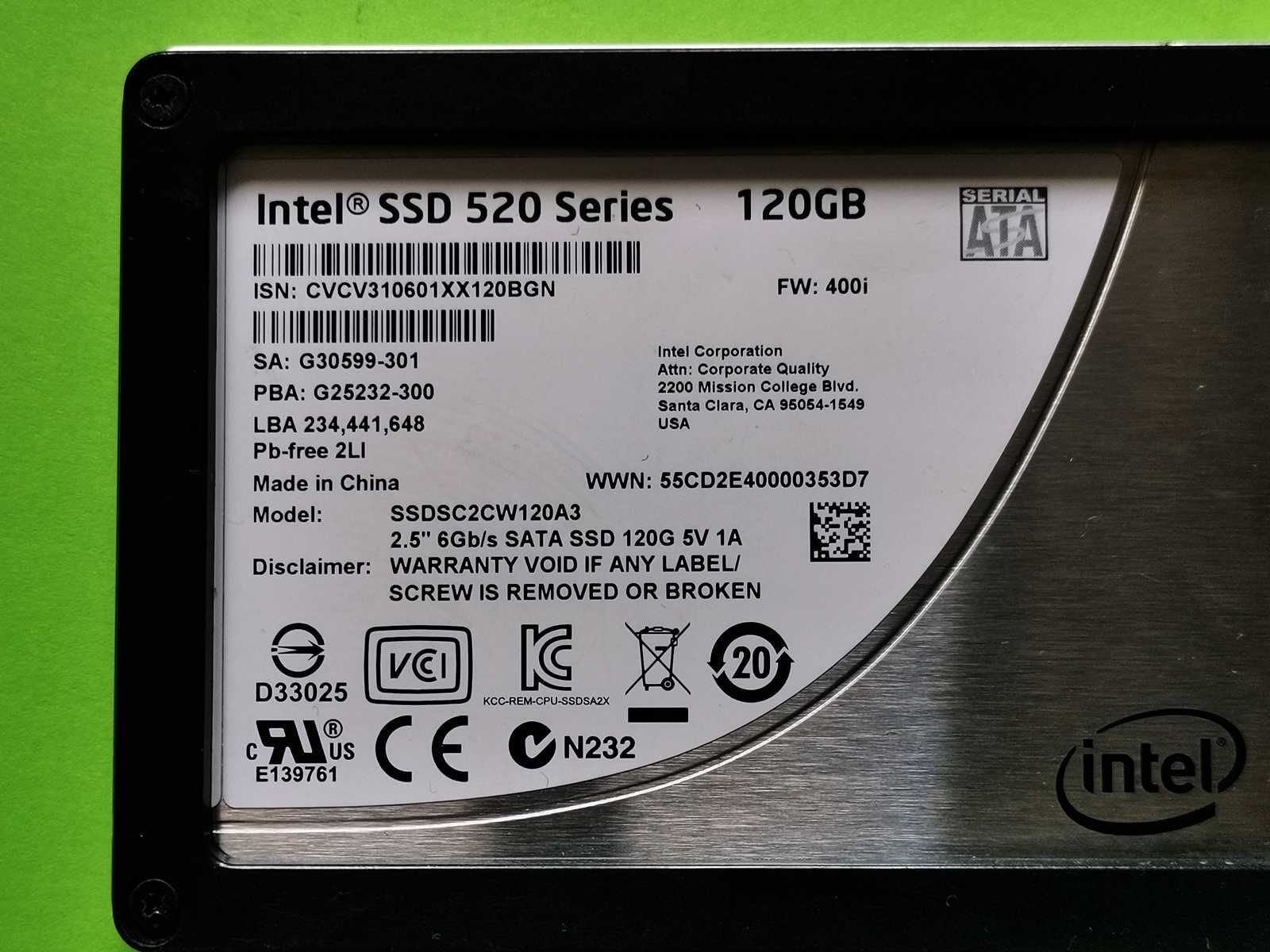 SSD 120GB  InTeL