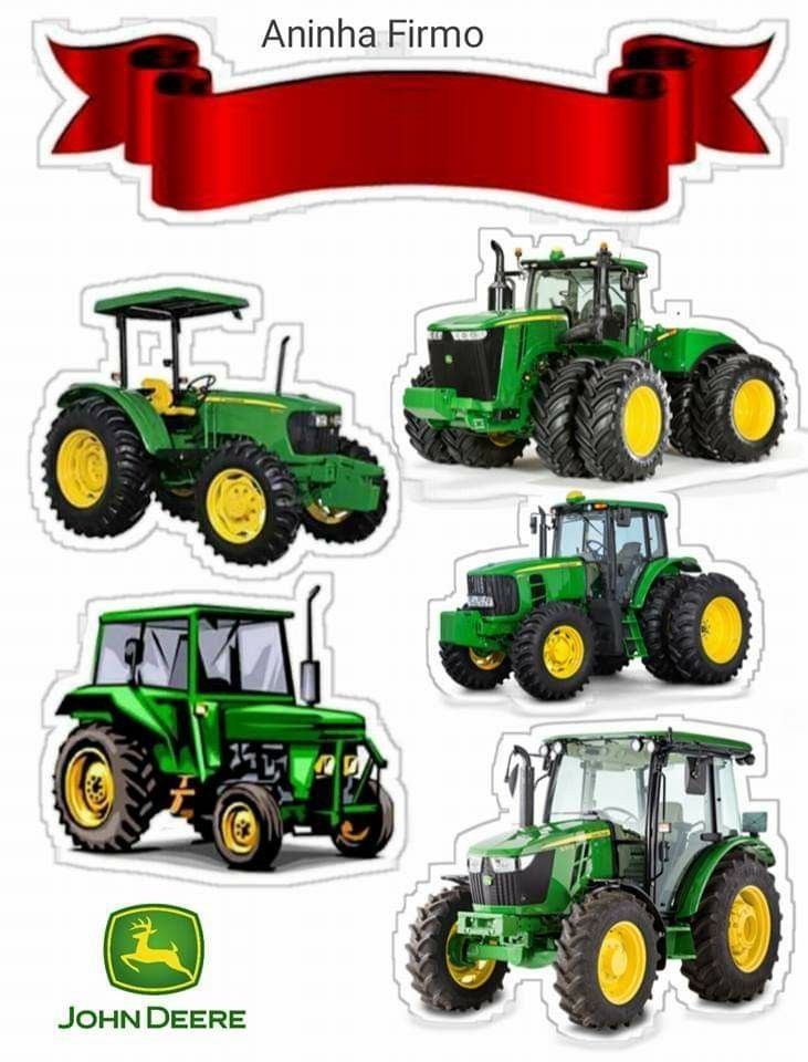 Wydruk cukrowy A4 Włoski papier traktor ciągnik John Deere