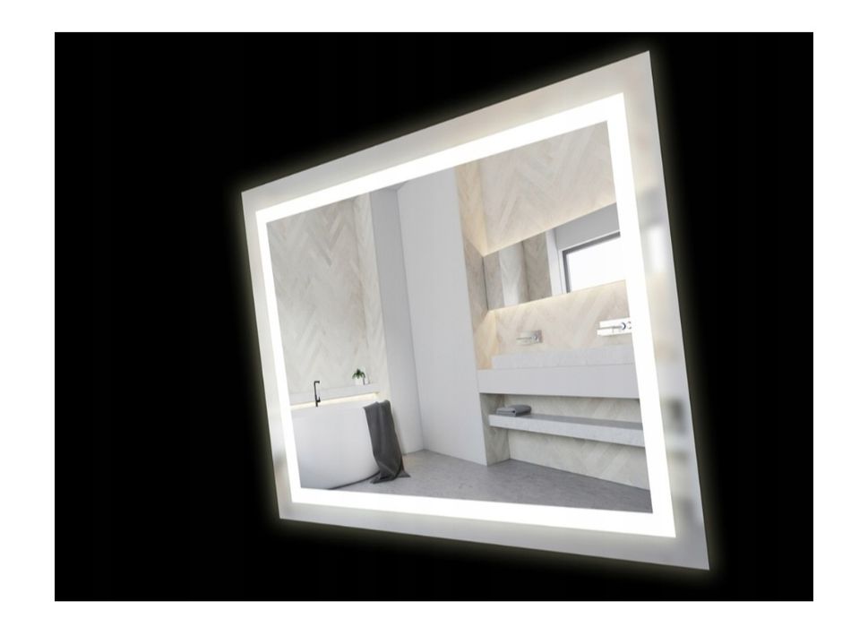 Lustro łazienkowe LED 80x60 włącznik dotykowy