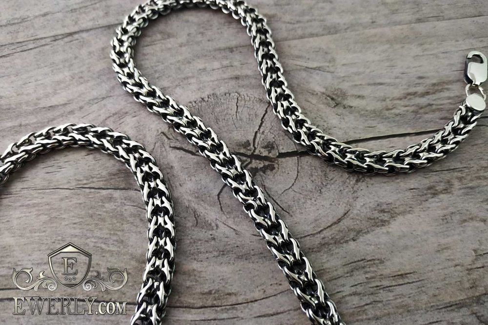 Серебряная цепочка Двойной Ручеёк, Чайка. Ланцюг срібний