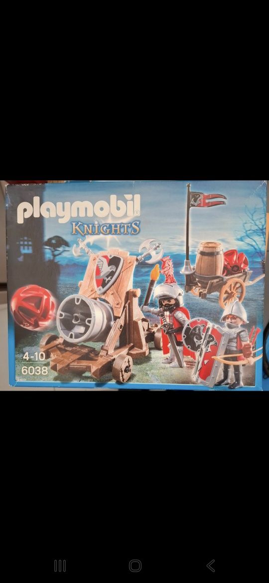 Playmobil Knights 6038 cavaleitos do Falcão com canhão (ANO 2014)