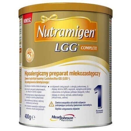 Повноцінна, гіпоалергенна молочна суміш Nutramigen 1 LGG Complete