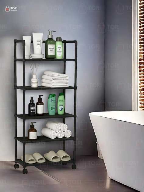 Стелаж металевий етажерка полиця/ Полка в ванную кухню тележка стеллаж
