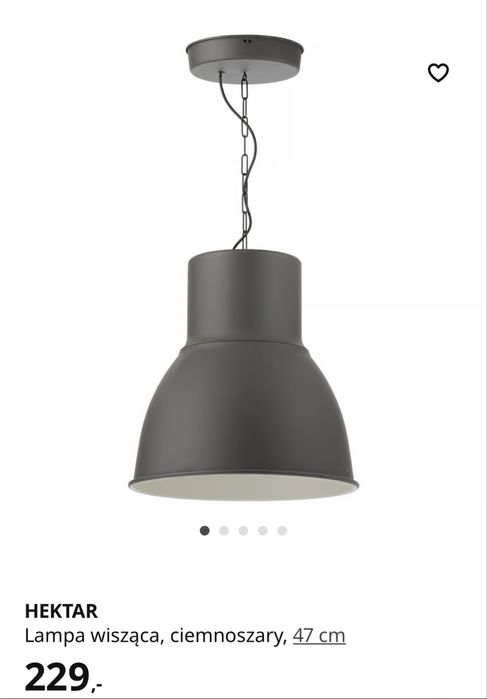 Lampa sufitowa wisząca ikea hektar