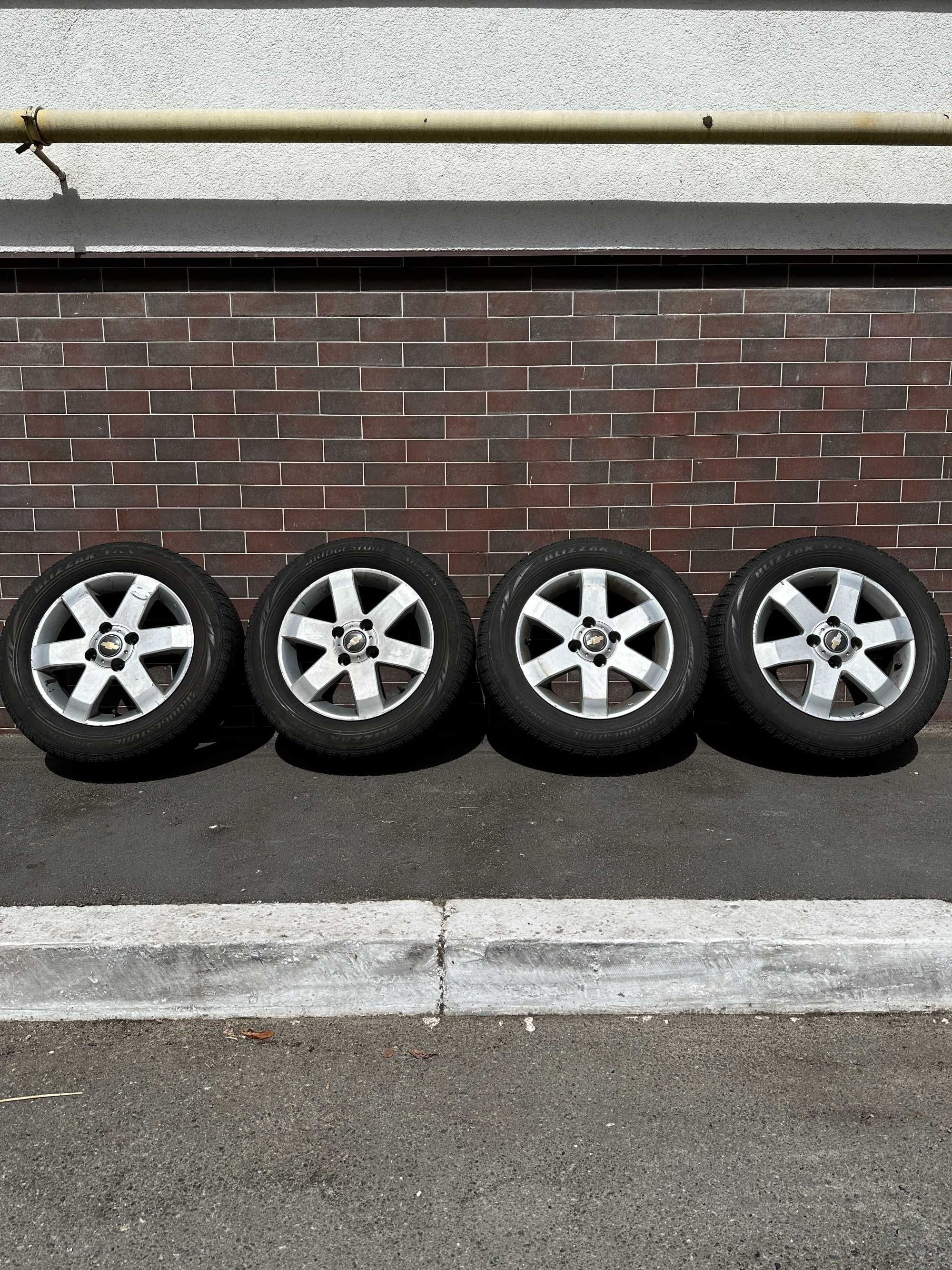 Оригінальні диски Chevrolet r16 4×114.3 Epіса з гумою Bridgestone зима