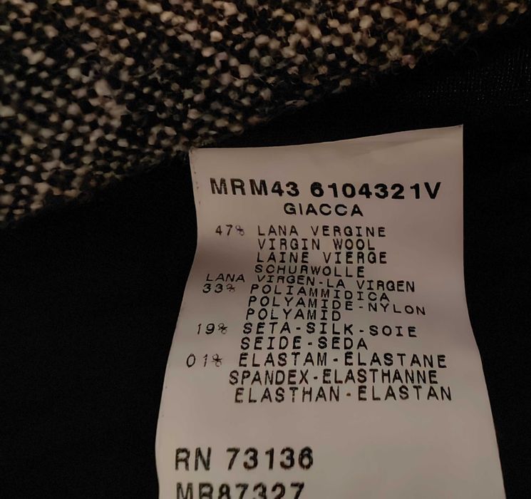 Marina Rinaldi marynarka, żakiet z wełną i jedwabiem roz. 48 xxl