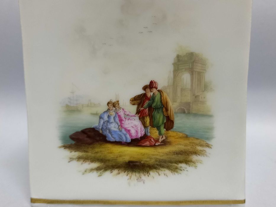 Herbatnica, pojemnik na herbatę, II poł. XIX w. Miśnia (Meissen)