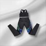Zestaw komplet leegginsy getry + top biustonosz sport termoaktywny S
