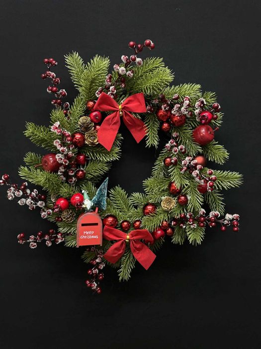 Wieniec świateczn na drzwi