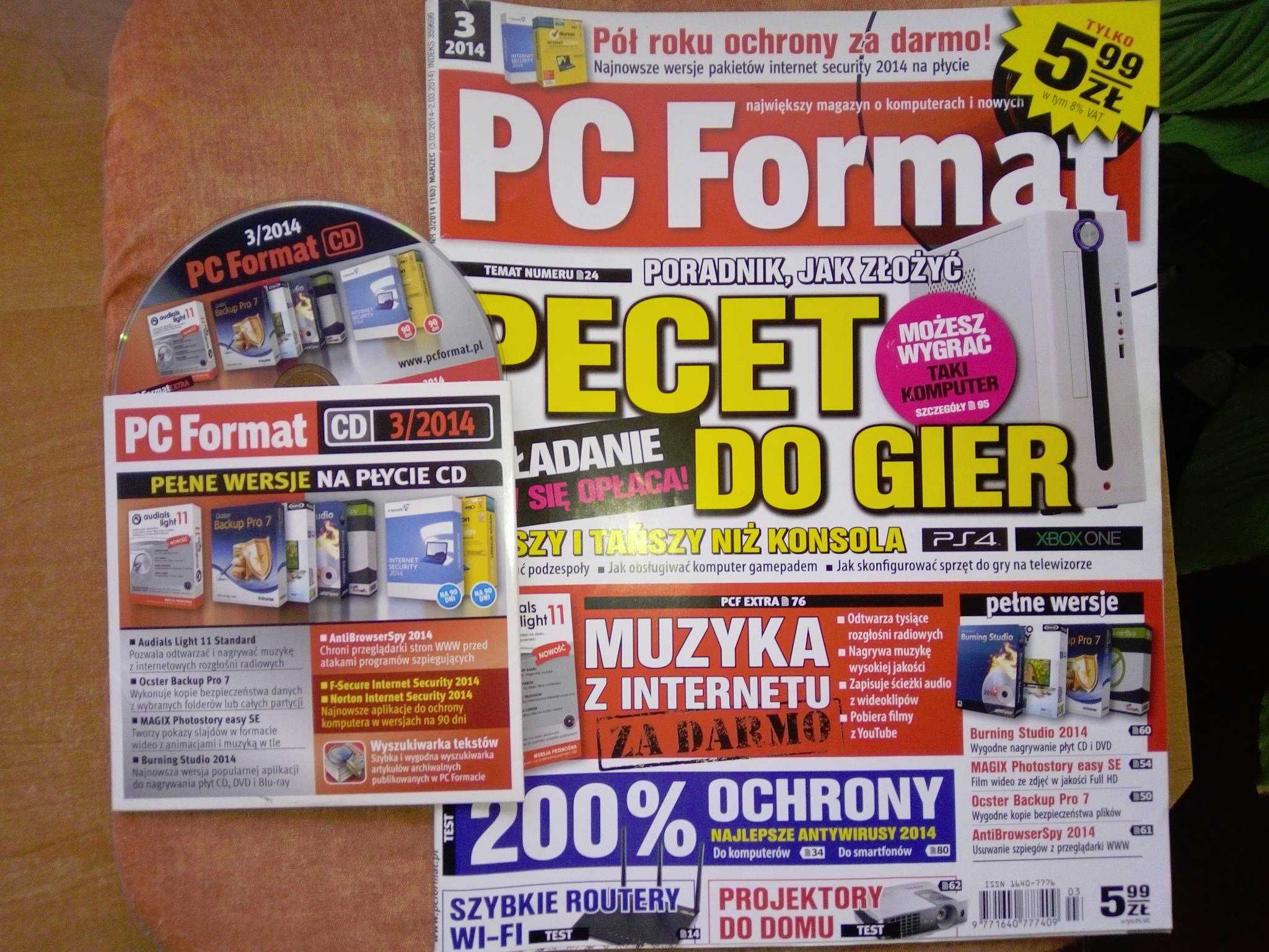 PC Format 3 2014 marzec (163) Gazeta + płyta CD Czasopismo