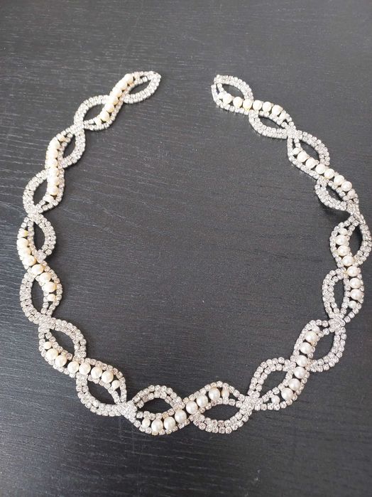 Діадема, весільна заколка, весільний аксесуар, намисто прикраса сукні