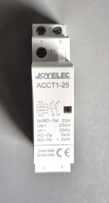 Przełącznik prądu zmiennego Joyelec do użytku domowego, 2P 25A, 2NO