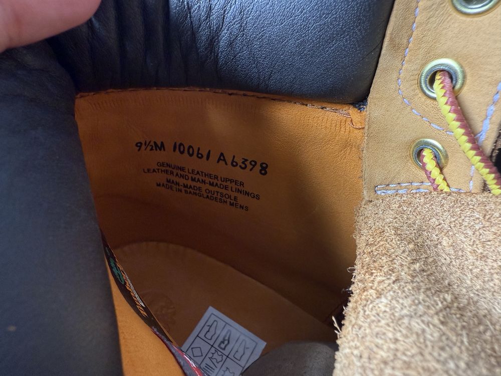 Ботинки TIMBERLAND Premium 6 in waterpoof boot wheat nubuck 9.5