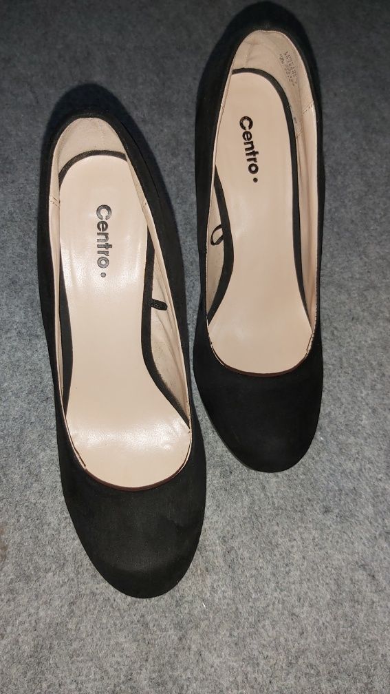 Туфлі замшеві чорно-сірі для леді