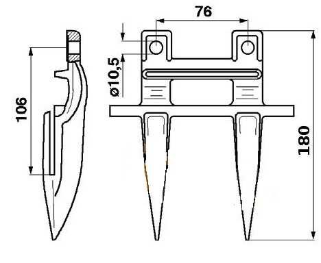 Палець подвійний NEW HOLLAND 379720 (80379720)