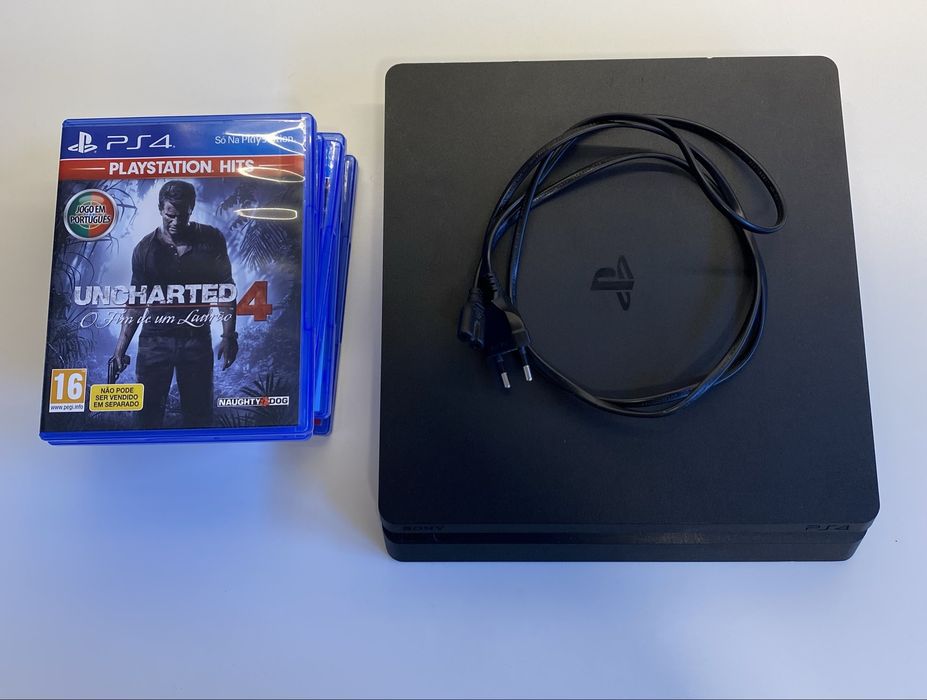 Ps4 slim 1tb, com comando.