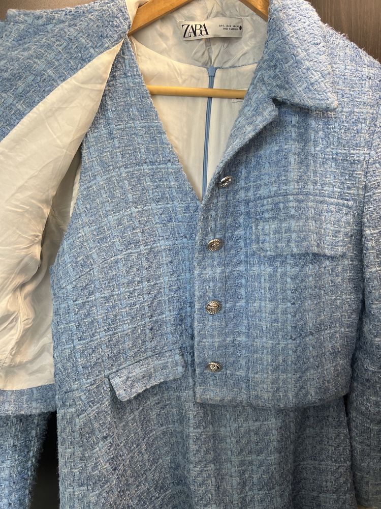 Твидовый комбинезон с пиджаком костюм Zara