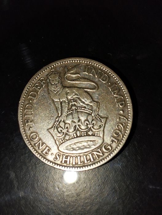 Moeda de Prata 1 Shilling 1927 Inglaterra
