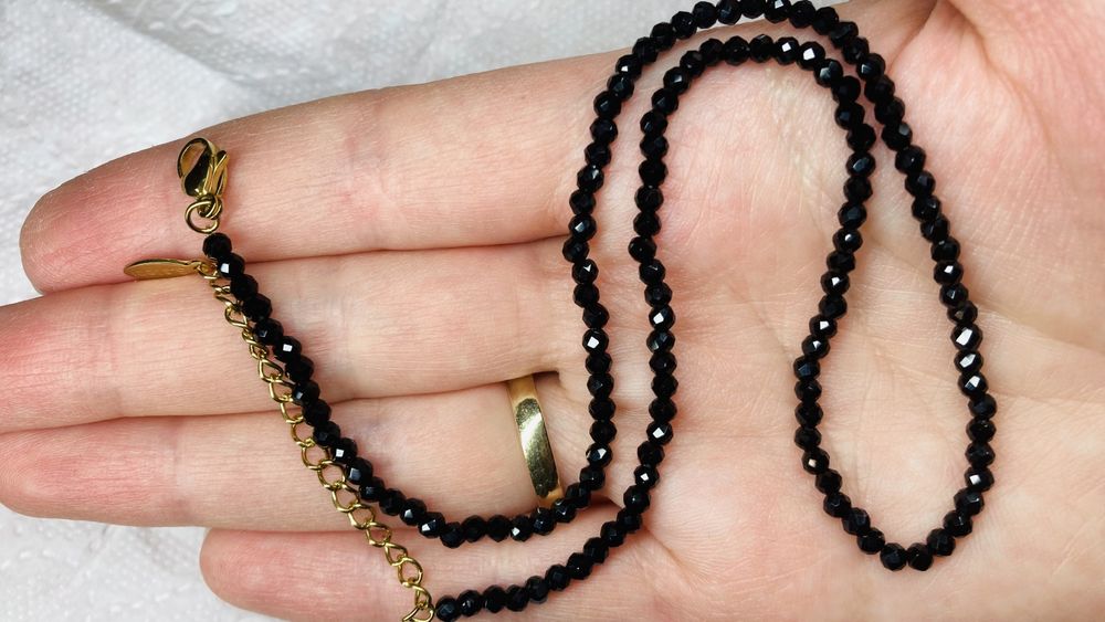 Naszyjnik choker czarny turmalin