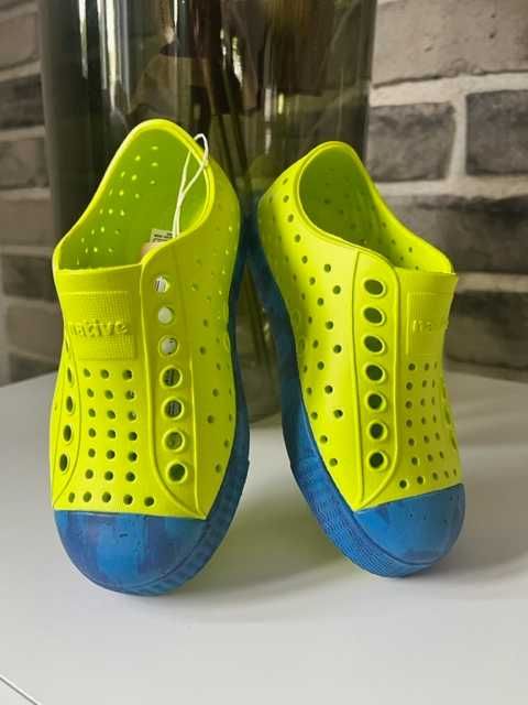 Native tenisówki do wody limonka jak crocs rozmiar 24 NOWE pianka EVA