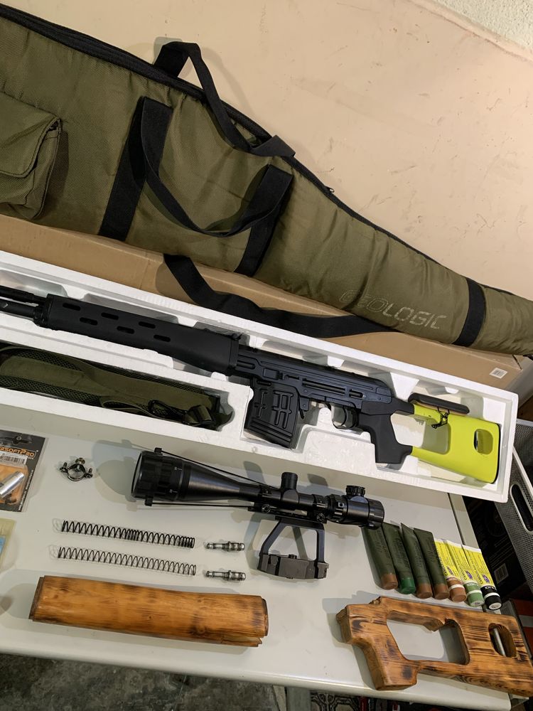 Arma/Réplica Airsoft - Sniper SVD Dragunov A&K NOVA EM CAIXA + ACESSÓR